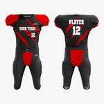 Black/Red Personalized American Football Uniform for Men/Women/Youth - K2 Sportswear | Custom Sports Uniforms & Apparels - K2 Sportswear