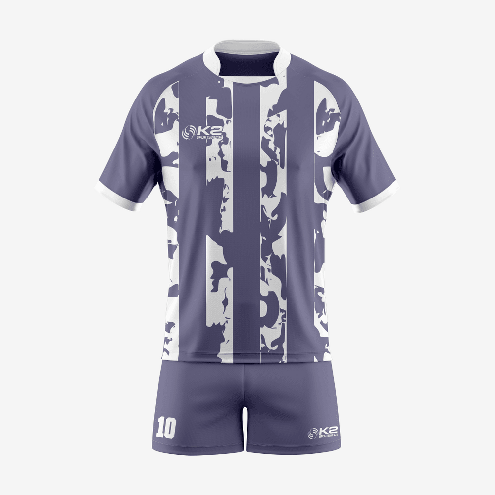 Personalized Rugby Jersey & Shorts Set in Davy Grey