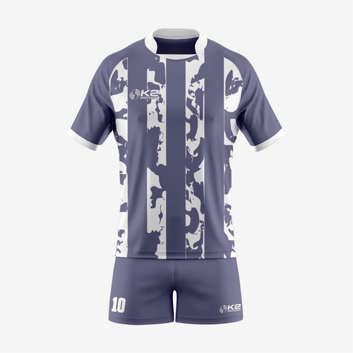Personalized Rugby Jersey & Shorts Set in Davy Grey - K2 Sportswear | Custom Sports Uniforms & Apparels - K2 Sportswear