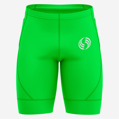 Lime Green Custom Cycling Shorts for Men - Pro Fit