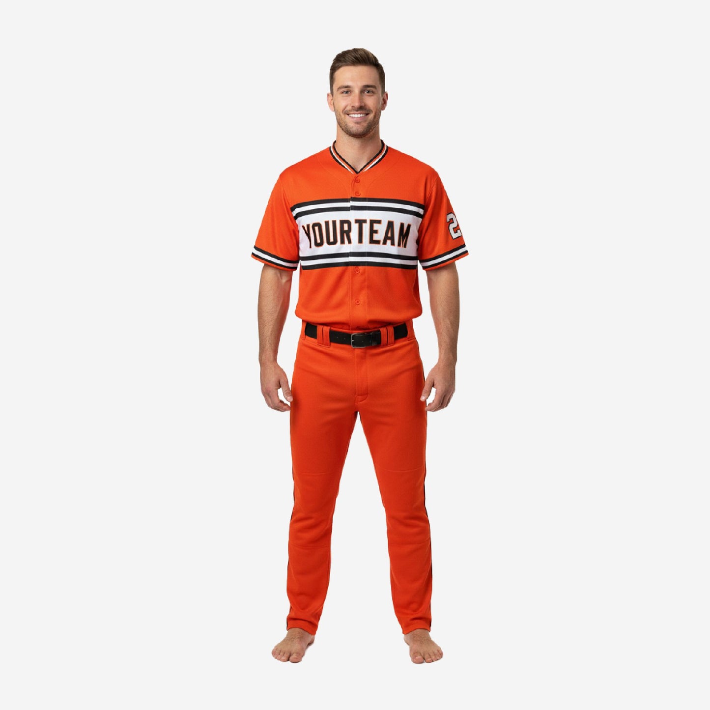 Custom Baseball Team Uniform - Jersey & Pants Custom Design Set