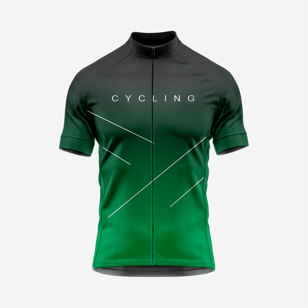 Men’s Cycling Short Sleeve Jersey Performance Road Bike Apparel - Dark Green