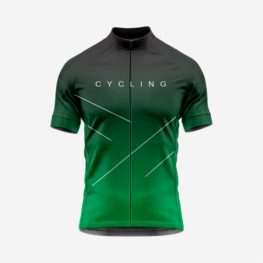 Men’s Cycling Short Sleeve Jersey Performance Road Bike Apparel - Dark Green
