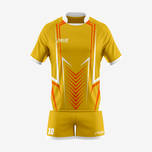 Custom Orange/Gold Rugby Gear for Your Team - K2 Sportswear | Custom Sports Uniforms & Apparels - K2 Sportswear