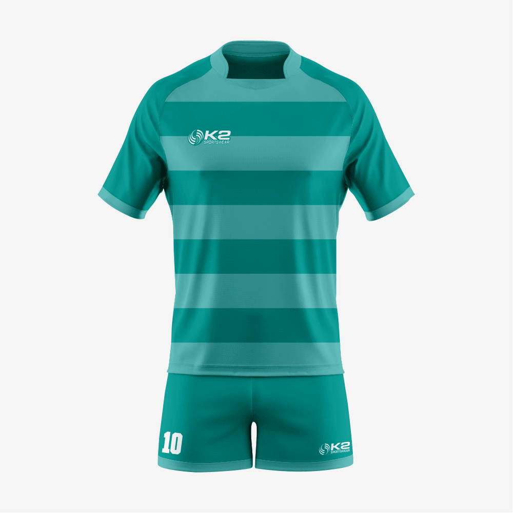 Custom Rugby Uniform Set in Bondi Blue