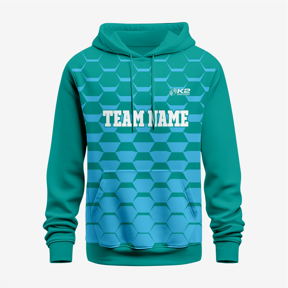 Custom Wrestling Hoodie in Bondi Blue – Athletic Fit