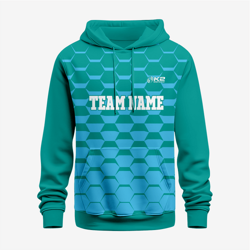 Custom Wrestling Hoodie in Bondi Blue – Athletic Fit - K2 Sportswear | Custom Sports Uniforms & Apparels - K2 Sportswear