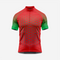 Men's Short Sleeve Red Cycling Jersey | Hexagon Print Performance Shirt