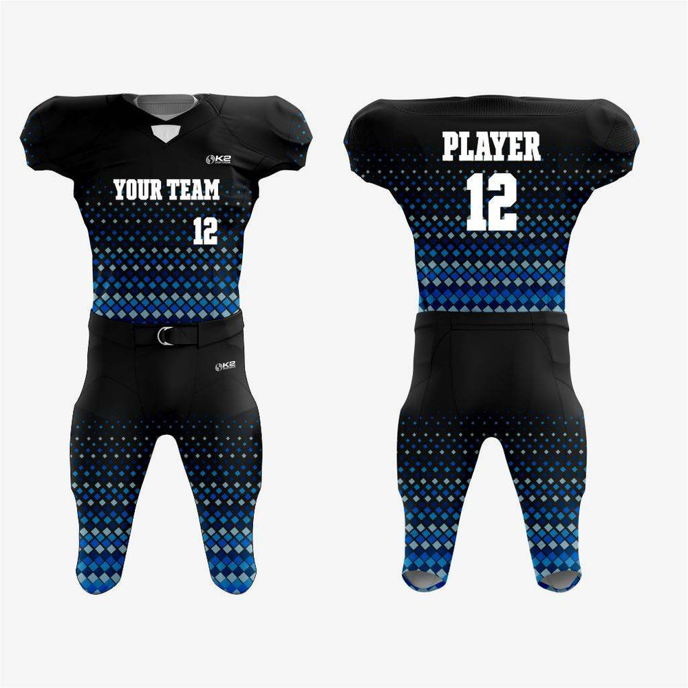 Customized American Football Kit in Black/Blue