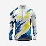 Men’s Long Sleeve Cycling Jersey and Bib Shorts Set - Light Gray - K2 Sportswear | Custom Sports Uniforms & Apparels - K2 Sportswear