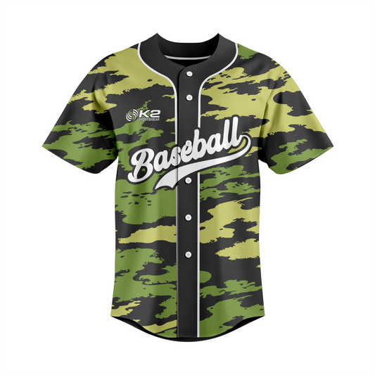 Personalized Baseball Uniform in Camouflage Design