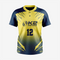 Custom Softball 2 Button Jersey/Pant in Yellow/Blue