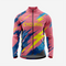 Breathable Men’s Pink Long Sleeve Cycling Jersey with Pockets