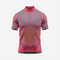 Mens Short Sleeve Cycling Jersey Dark Pink Lightweight Bike Apparel