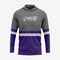 Personalized Softball T-Shirt Hoodie in Grey/Indigo for Men/Women
