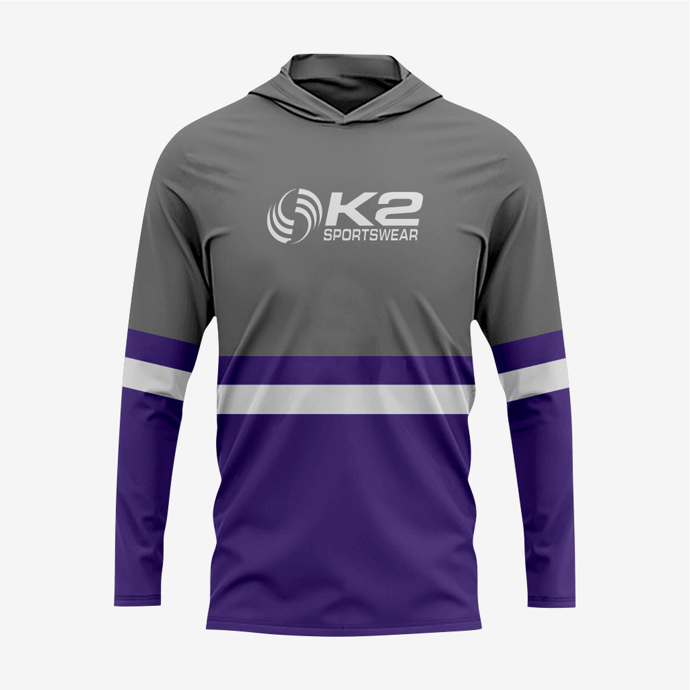 Personalized Softball T-Shirt Hoodie in Grey/Indigo for Men/Women