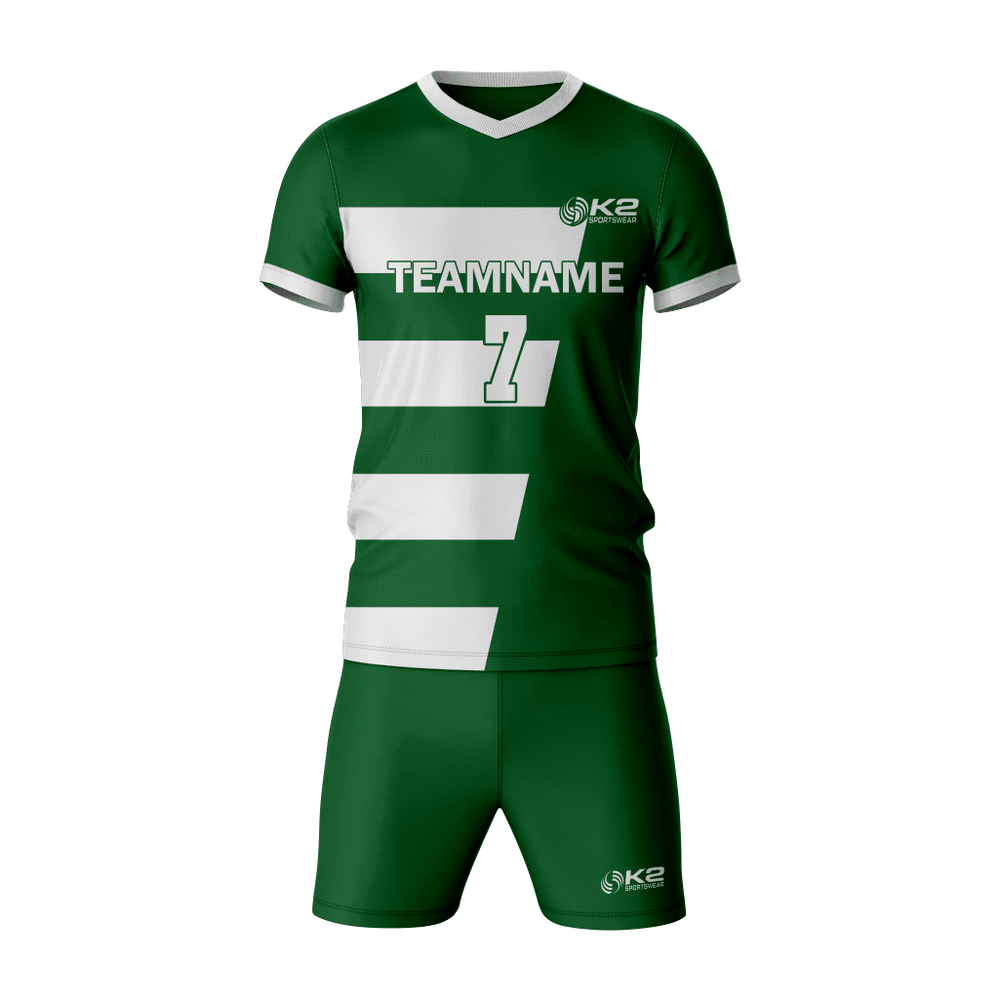 Custom Green/White Flag Football Uniform Set