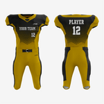 Customizable Gold and Black Football Jersey and Pant - K2 Sportswear | Custom Sports Uniforms & Apparels - K2 Sportswear