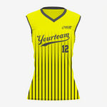 Custom Softball Sleeveless V Neck Jersey – Yellow - K2 Sportswear | Custom Sports Uniforms & Apparels - K2 Sportswear