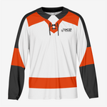 Custom Ice Hockey Jersey in Orange/White/Black - K2 Sportswear | Custom Sports Uniforms & Apparels - K2 Sportswear