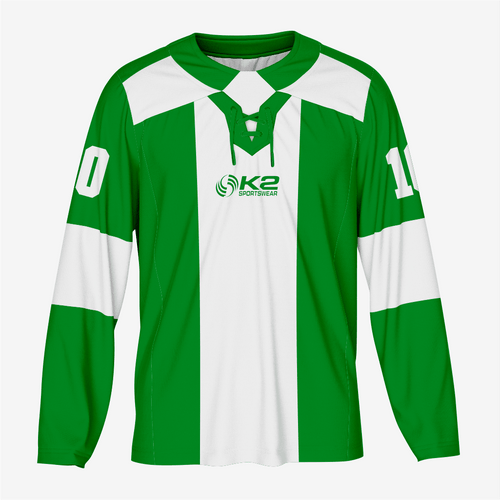 Green Custom Ice Hockey Jersey – Team Wear - K2 Sportswear | Custom Sports Uniforms & Apparels - K2 Sportswear