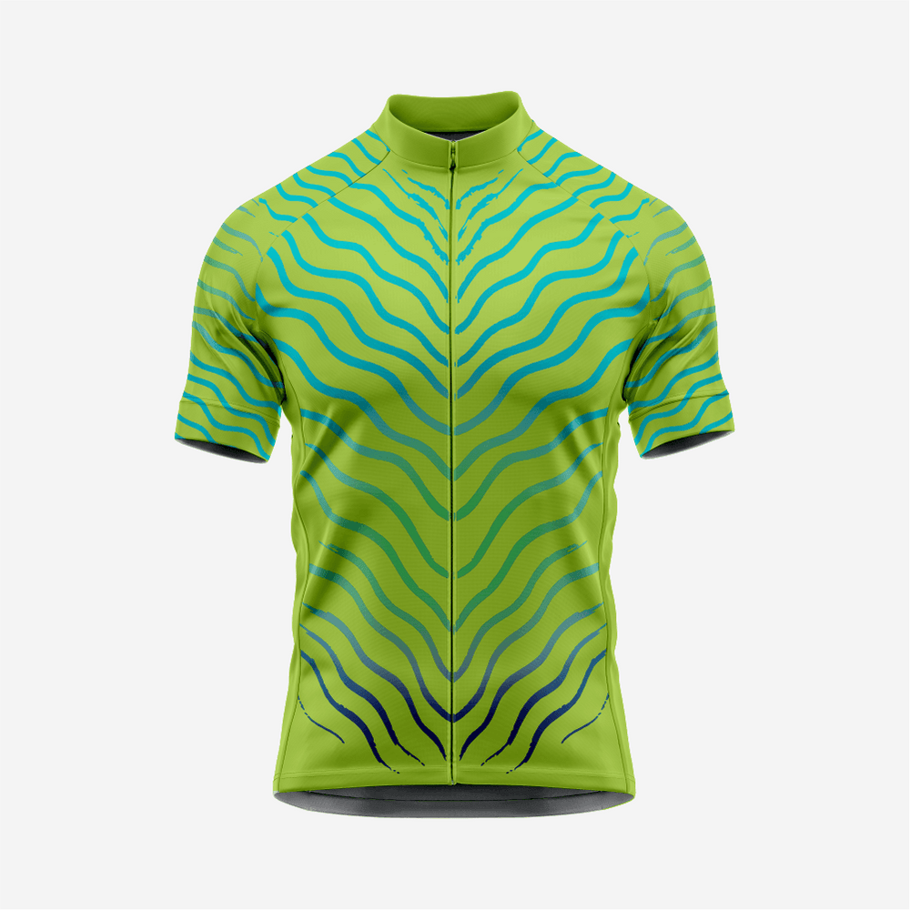 Men’s Olive Short Sleeve Cycling Jersey for Road and Racing