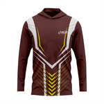 Basktetball T-Shirt Hoodie in Dark Brown RSBH-009 - K2 Sportswear | Custom Sports Uniforms & Apparels - K2 Sportswear