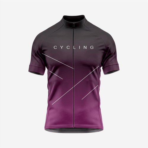 Premium Men's Cycling Short Sleeve Jersey in Dark Purple - K2 Sportswear | Custom Sports Uniforms & Apparels - K2 Sportswear