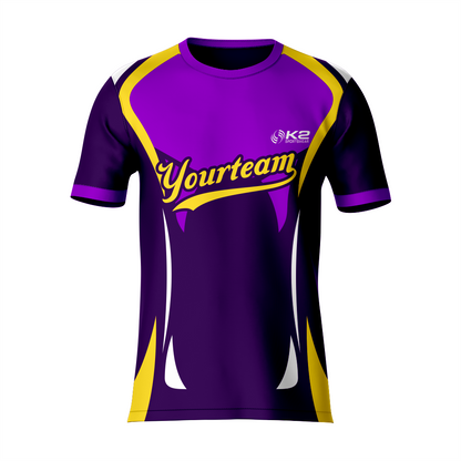 Custom Dark Purple Crew Neck Baseball Jersey