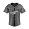 Full-Button Custom Baseball Jersey in Black and White