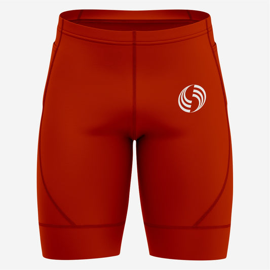 Personalized Men's Cycling Shorts in Crimson Red