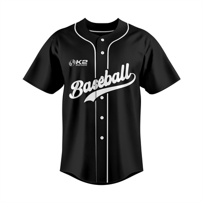 Personalized Team Baseball Jersey in Black