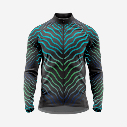 Black Men’s Long Sleeve Cycling Jersey Durable Bicycle Jerseys Mens - K2 Sportswear | Custom Sports Uniforms & Apparels - K2 Sportswear