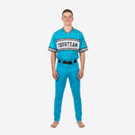 Custom Youth Baseball Uniform - V-Neck Jersey & Pants Team Name Set in Ball Blue