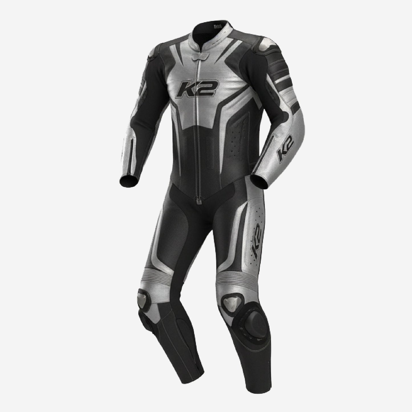 Custom Motorcycle Racing Suit - One Piece Leather Racing Suit in Black