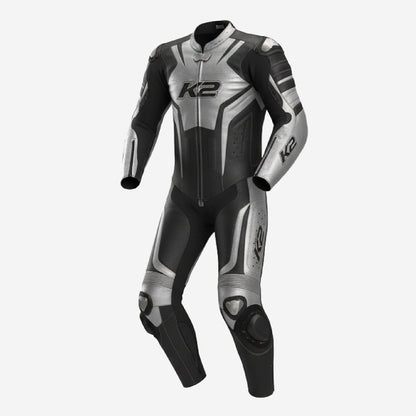 Custom Motorcycle Racing Suit - One Piece Leather Racing Suit in Black