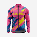 Men’s Candy Pink Long Sleeve Bike Jersey for Road Cycling - K2 Sportswear | Custom Sports Uniforms & Apparels - K2 Sportswear
