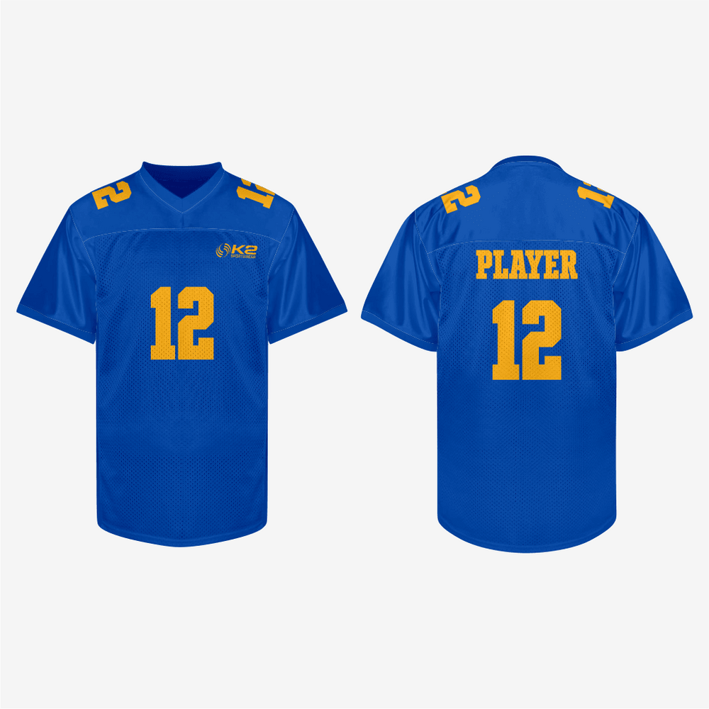 Benutzerdefiniertes blaues Football-Trainings-Trikot – Herren & Damen