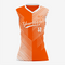 Orange Custom Softball Sleeveless V Neck Jersey