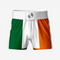 Custom Wrestling Fighting Shorts in White/Orange/Green