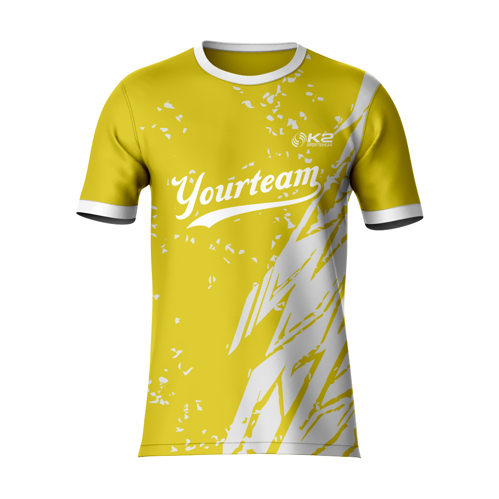 Premium Gold Baseball Crew Neck Jersey for Athletes