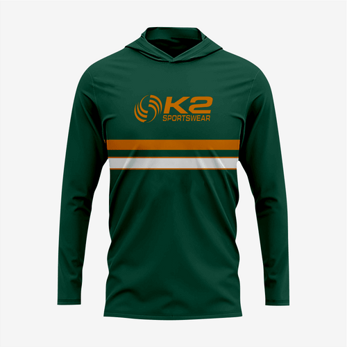 Custom Softball T-Shirt Hoodie in Dark Green for Men/Women - K2 Sportswear | Custom Sports Uniforms & Apparels - K2 Sportswear