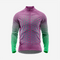 Full Zip Long Sleeve Cycling Jersey for Men | Hexagon Dark Purple Bike Shirt