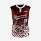 Custom 2-Button Sleeveless Softball Jersey – Dark Brown for Men/Women