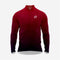 Premium Maroon and Black Men's Cycling Jersey – Long Sleeve