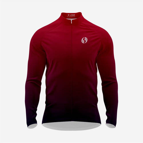 Premium Maroon and Black Men's Cycling Jersey – Long Sleeve - K2 Sportswear | Custom Sports Uniforms & Apparels - K2 Sportswear