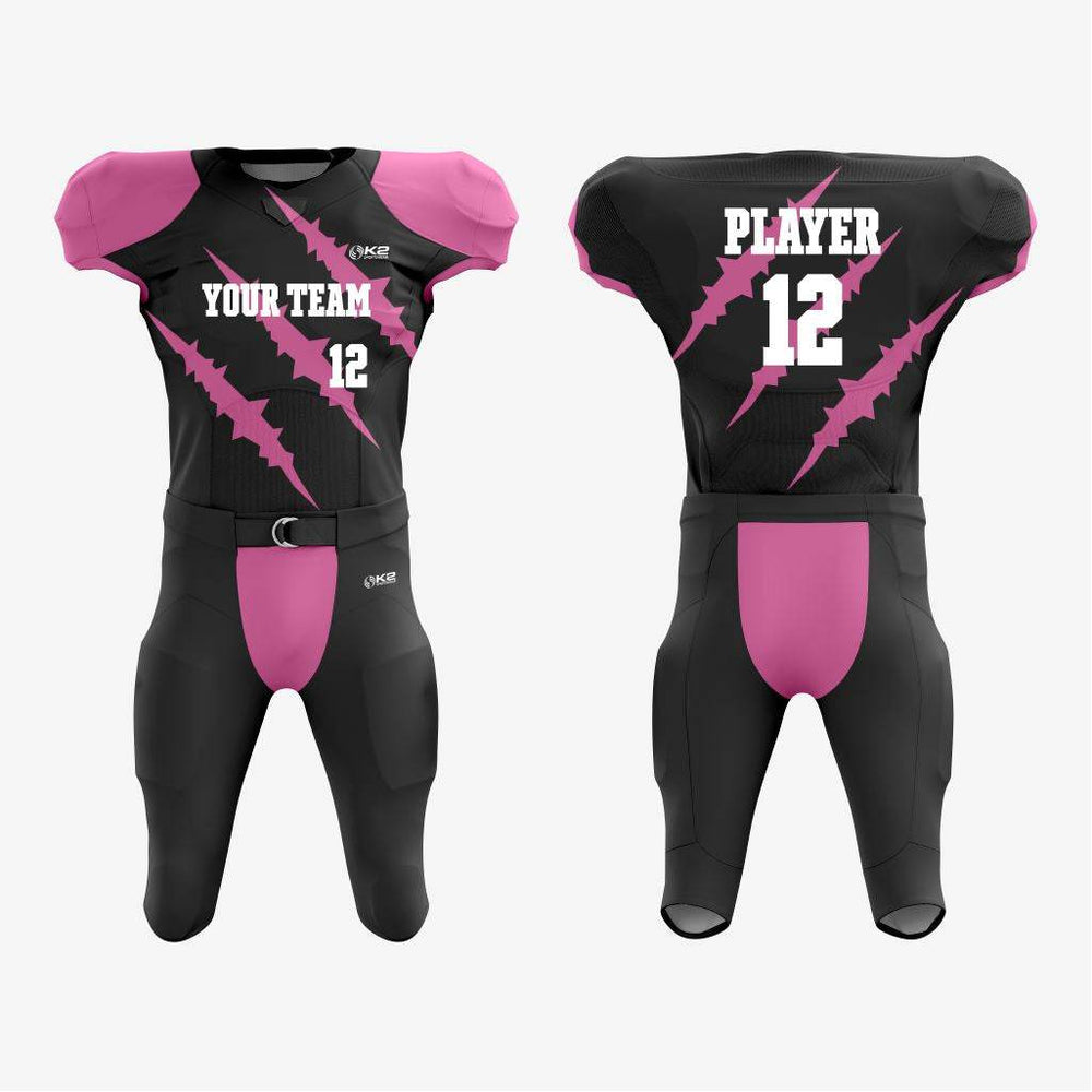 Black/Pink American Football Kit for Men/Women/Youth