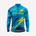 Men’s Long Sleeve Bike Jersey and Bib Shorts Set - Sea Blue - K2 Sportswear | Custom Sports Uniforms & Apparels - K2 Sportswear