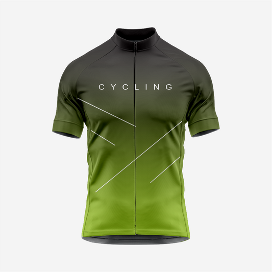 Premium Men's Cycling Short Sleeve Jersey in Olive