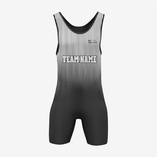 Personalized White/Black Wrestling Singlet – Premium Quality - K2 Sportswear | Custom Sports Uniforms & Apparels - K2 Sportswear